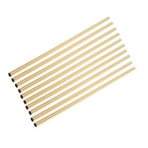 10PCS Straight Stainless Steel Drinking Straws Metal Straw for Tumbler 8.5