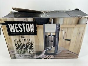 Weston 7 Lb Vertical Sausage Stuffer Two-Speed Stainless Tubes Model 86-0701-W