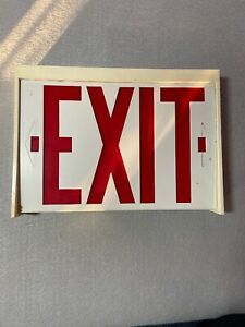 Untested Vintage Metal Exit Sign- Great for Home Bar/Man Cave/Rec Room/Garage