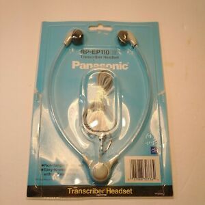 NEW Vintage Panasonic Transcriber Headset RP-EP110 Gray 1/8” Mono Jack