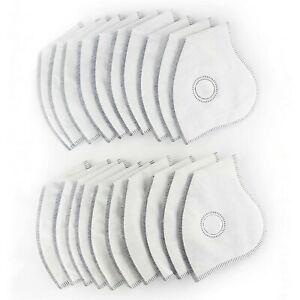 AIRNEX 20pcs Activated Carbon Filter Refills for Masks - 5 Layers Protection ...