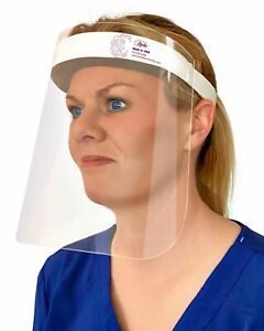 [6 Pack] Made in The USA Safety Reusable Face Shields Full Face Protection wi...