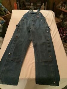 RASCO FR Flame Resistant Men&#039;s Blue Jean BIB OVERALL Item # BODF 1219 sz 38 x 34