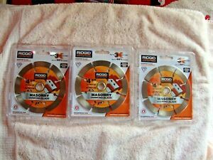 3 X Ridgid 4.5&#034; Segmented Masonry Cutting Diamond Blade HD-SG45CP  1 Day Ship