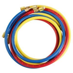 Charging Hoses R22 1/4\&#034; R502 3pcs Refrigerant Replacement 600PSI Rubber