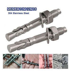 A2 Stainless Through Anchor Wall Hanging Wedge Bolts Rawl Brick Masonry Concrete