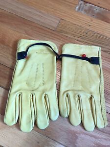 WELLS LAMONT LEATHER GLOVES ADJUSTABLE SZ SMALL S NEW