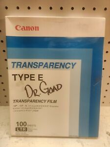  New Canon Transparency Film 100SHEETSType E Item NO 6101AJ28AA  Fast Shipping