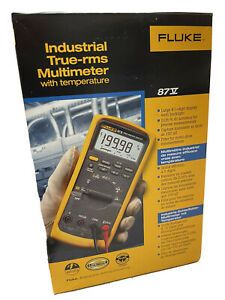 FLUKE 87V Industrial True-rms Multimeter W/ Temperature w/ FLUKE Case-Brand New-