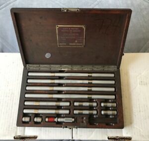 Pratt &amp; Whitney Inside Micrometer End Rod Set - 1 head &amp; 12 rods (0.0001&#034; res)