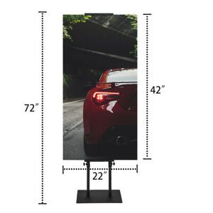 Poster Display Floor Stand Sign Menu Pedestal Holder Height Adjustable KT Board