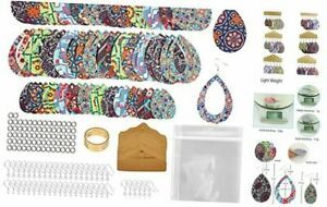 241 Pcs Faux Leather Earrings Making Kit for Beginner, Contains 72 Bohemian