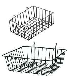 Slatwall and Pegboard Baskets Bundle - (Set of 4 Pegboard Baskets)