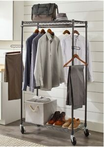 Better Homes &amp; Gardens Double Hanging Garment Rack, 38.2in Wx 23.6in Dx 66.1in H