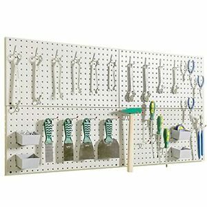 Wallmaster Pegboard Organizer Garage Storage - 48pcs Pegboard Hooks Set Pegbo...