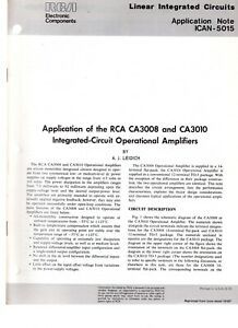 RCA Linear Integrated Circuits Application Note ICAN-5015