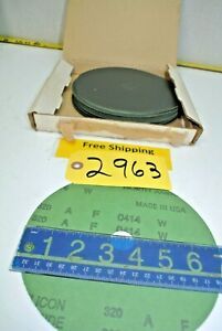 100 pcs. New 320 Grit X Sanding Disc 7&#034; x 7/8&#034; Auto Made in the U.S.A. !