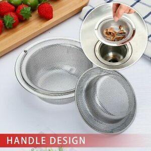 Waste Drainer Mesh Food Hair Stopper Plug Filter Basket Colander Sink Strainer