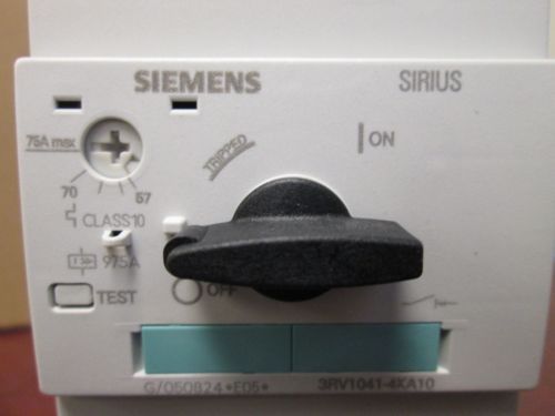 Siemens Circuit Breaker 3RV1041-4KA10 57-75A New Surplus, US $190.00 – Picture 1