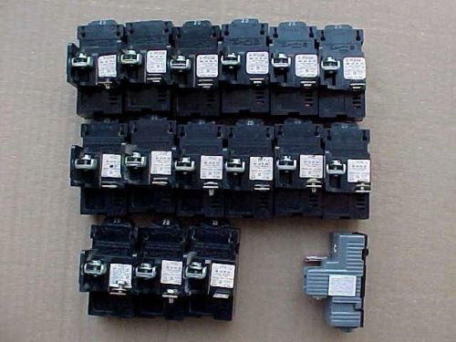 Lot of 16 Used Pushmatic Circuit Breakers single-Pole