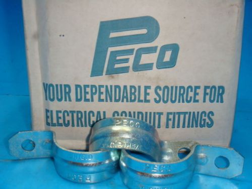 New 1-1/2&#034; peco one hole steel conduit rigid/ emt pipe straps 166s new in box for sale