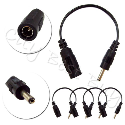 5 x dc power jack 5.5mm female to 3.5mm male plug cable wire for cctv cameras for sale