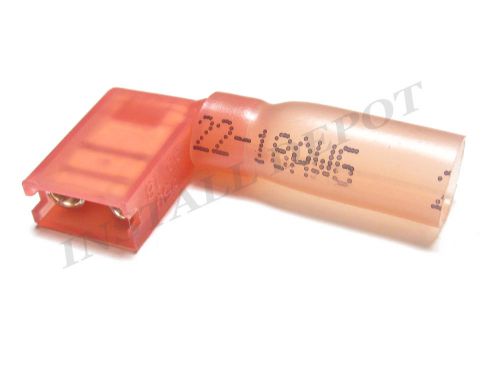 25 pcs 22-18 gauge heat shrink flag terminal electrical wire connectors female for sale