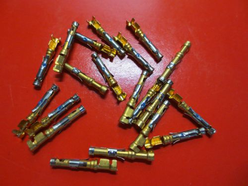Amp 66101-4 multimate connector socket contacts 16-18awg gold crimp *new* 20/pkg for sale