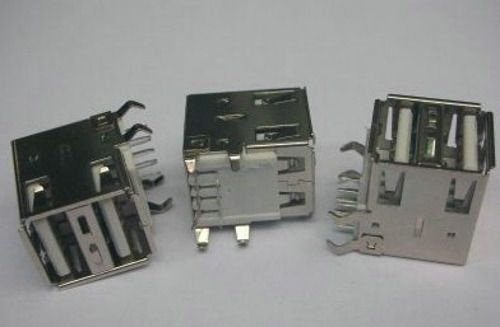 5,Dual-USB Female Right-Angle PCB Panel Mount Jack,DU