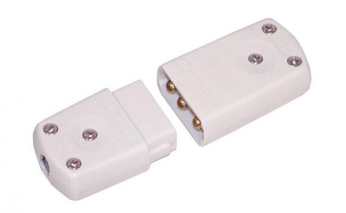 White 3 pin 10 a in-line connector. bulk electrovision e301fb for sale