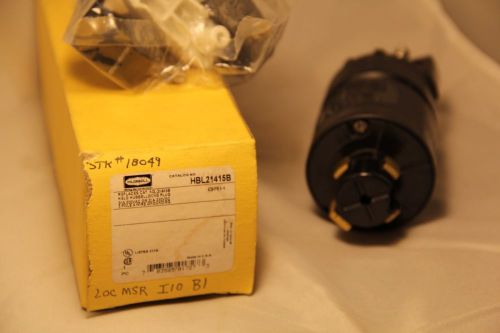 NEW IN BOX HUBBELL HBL21415B 30 AMP 600V 20 AMP 250V 3 WIRE 4 POLE PLUG