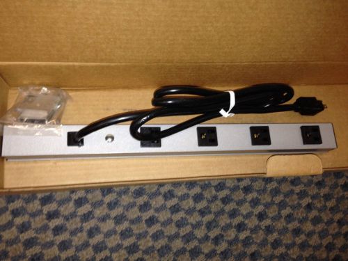 Bud Industries POS4 Silver/Gray Power Outlet Strip    4 Outlets