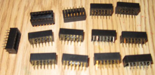 13 pieces 14 pin DIP IC Sockets  Adaptor Solder Type