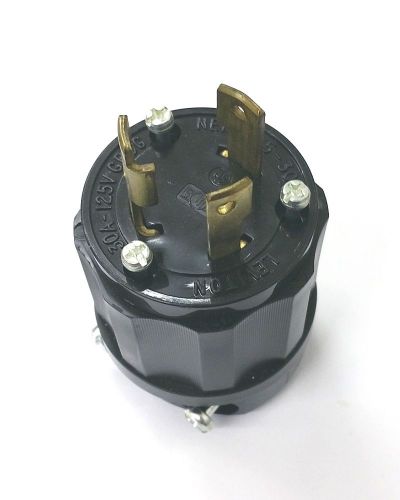 New leviton 2611-b male twist lock plug nema l5-30p, 30 amp 125 volt  2611b for sale