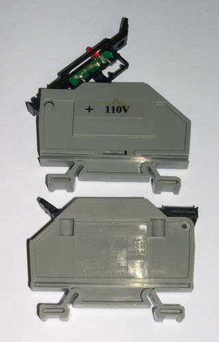 AUTOMATION DIRECT,  FUSED TERMINAL BLOCK WITH LED,  DN-F10L110 LOT OF 9