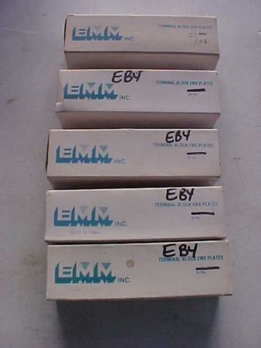 Emm eb4 terminal block end plates -5 boxes of 50 (new in box) for sale