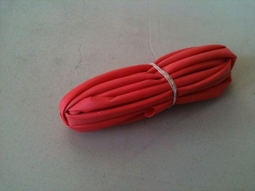 3/16&#034; id / 4.5mm thermosleeve red polyolefin 2:1 heat shrink tubing- 10&#039; section for sale