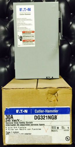 Safety switch general duty cutler hammer dg321ngb 30 amp 240 vac 4 wire for sale