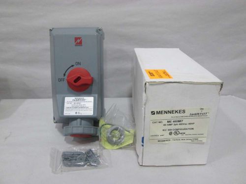 NEW MENNEKES ME 460MI7 PIN-SLEEVE 60A 3P RECEPTACLE DISCONNECT SWITCH D371300