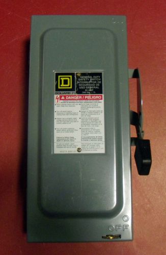 Square d 60 amp safety switch d222n fusible 240volt - new  neutral for sale