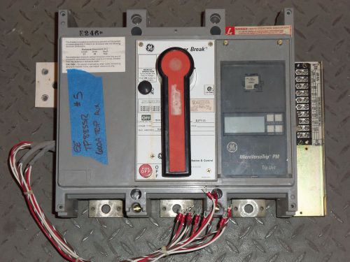 Ge power break tp tp88ssr 600 amp micro versa trip air breaker aux tp88ss lsig for sale