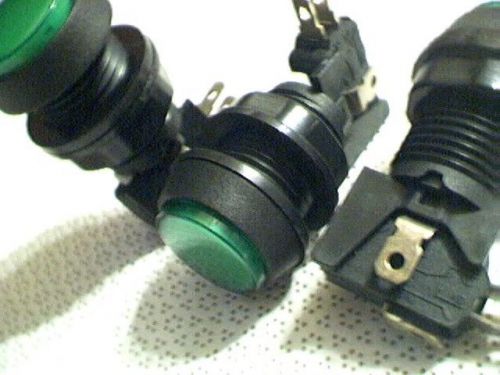 C&amp;K Lighted Green replacement push button game switches spdt microswitch fit .95