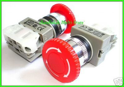 10x New HQ EMERGENCY STOP Pushbutton Switch 125V 6A