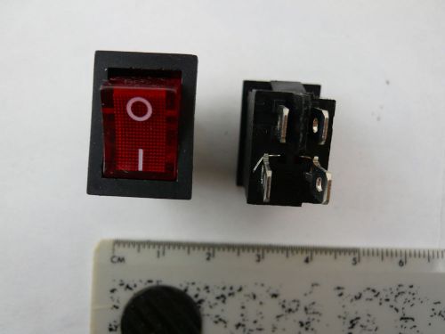 Eb 2*  rocker switch dpst w/red light and i/o indications new for sale