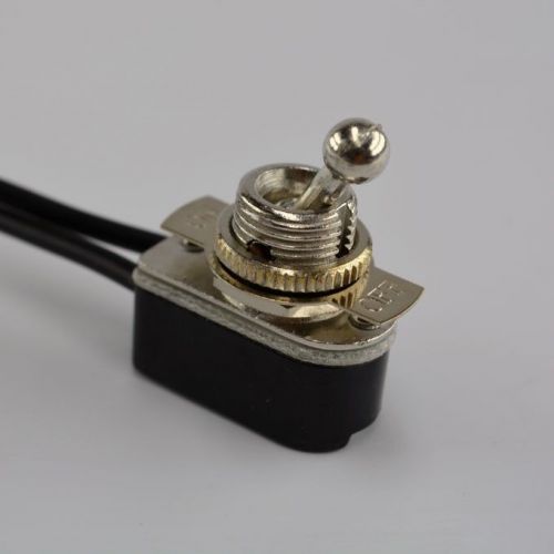 On/Off Toggle Switch - Nickel Plated - 6A/120V - Steampunk Switch - 2-Wire - NEW