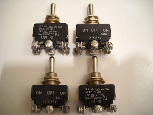 HONEYWELL MICRO SWITCH 12TS15-1 TOGGLE SWITCHES 3 POSITION (SET OF 4)  NNB
