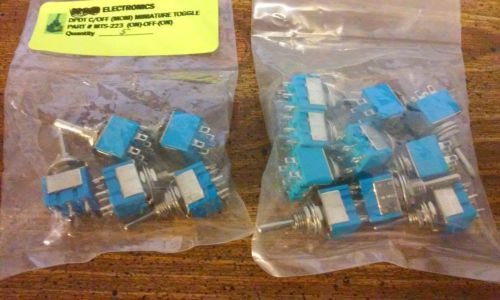 Miniature Toggle Switches DPDT C/Off (15)  N scale  HO  scale ready