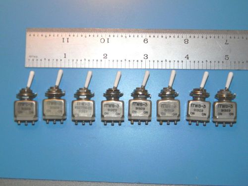 AIRCRAFT AVIONICS TOGGLE SWITCHES, LOT OF 8, U.S.MADE BY MICROSWITCH SPDT ON-ON