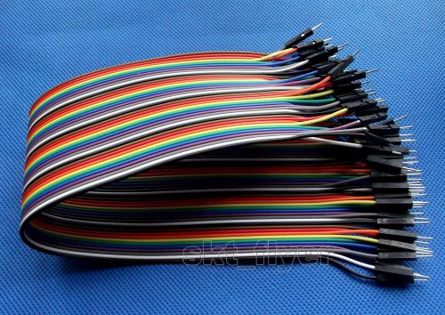 40 Pin 30cm Dupont Wire Connector Cable, 2.54mm Male to Male 1P-1P For Arduino