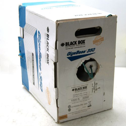 New 770&#039; black box eyn859a-pb-1000 cat5e cable plenum 24 awg 4 pair pr for sale